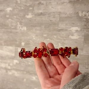 Dark red & gold headband